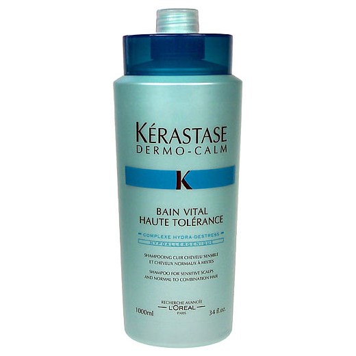Kerastase Dermo-Calm Bain Vital Haute Tolérance Sens Nor Com 1000ml W Szampon Do włosów normalnych i mieszanych e-glamour turkusowy krem nawilżający