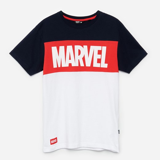 Cropp - Koszulka Marvel - Granatowy Cropp XL okazja Cropp