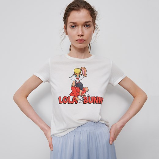 Reserved - T-shirt Lola Bunny - Kremowy Reserved XL Reserved