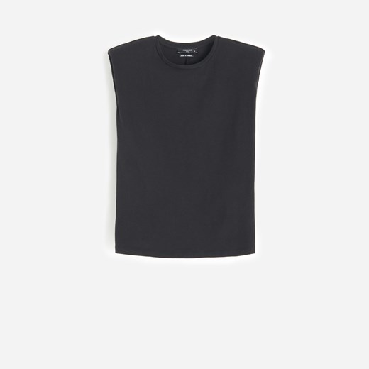 Reserved - Gładka bluzka bez rękawów - Czarny Reserved L okazyjna cena Reserved