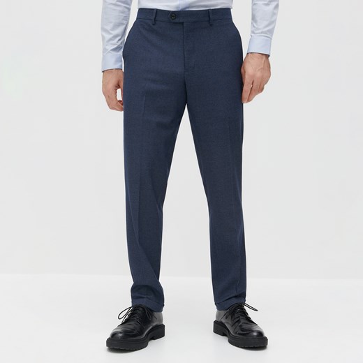 Reserved - Eleganckie spodnie slim fit - Granatowy Reserved 52 Reserved