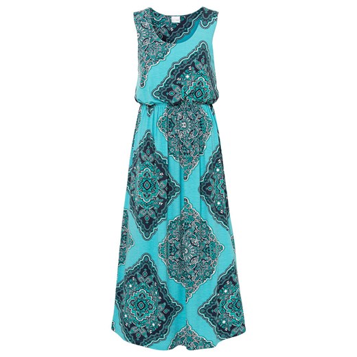Sukienka Bonprix trapezowa w abstrakcyjne wzory midi 