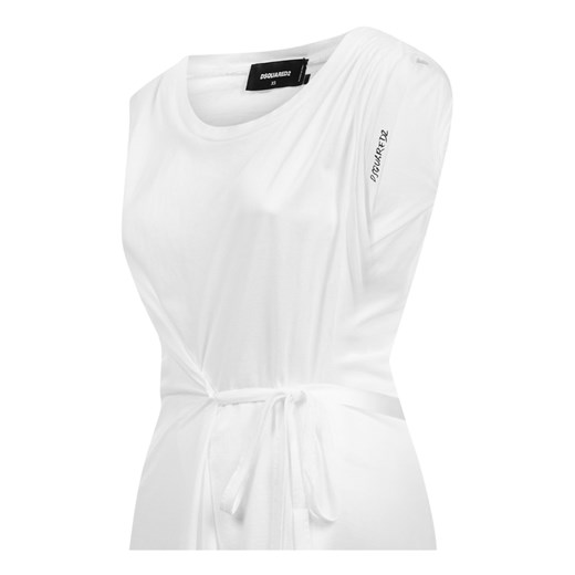 Biała sukienka Dsquared2 mini bez rękawów 