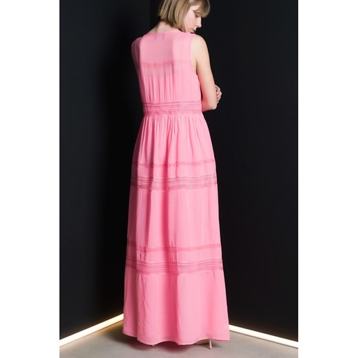 Sukienka ATOS LOMBARDINI różowa w serek maxi 