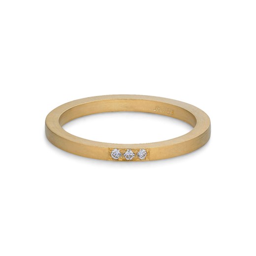 Alliance ring, 18-carat gold, 3 diamonds Jane Kønig 50 showroom.pl