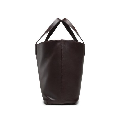 Shopper bag Lasocki elegancka na ramię bez dodatków matowa skórzana mieszcząca a4 
