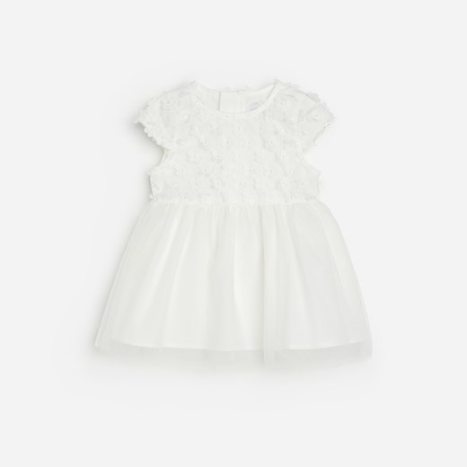 Reserved - Sukienka z tiulową spódnicą - Biały Reserved 86 Reserved