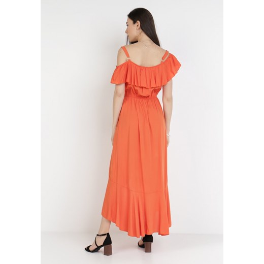 Pomarańczowa Sukienka Yearly L/XL Born2be Odzież