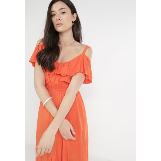 Pomarańczowa Sukienka Yearly L/XL Born2be Odzież