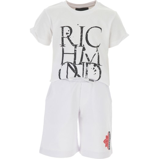 Richmond Koszulka Dziecięca dla Chłopców, biały, Bawełna, 2021, 10Y 12Y 4Y Richmond 10Y RAFFAELLO NETWORK