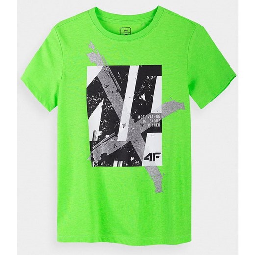 T-shirt chłopięce zielony 4F 