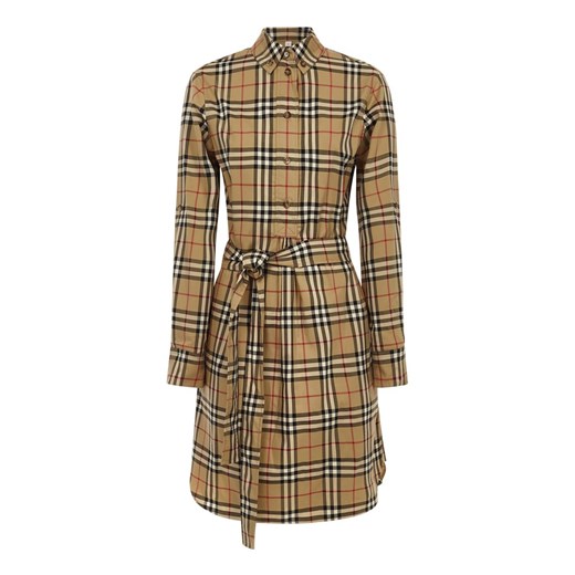 Sukienka Burberry koszulowa z kołnierzykiem