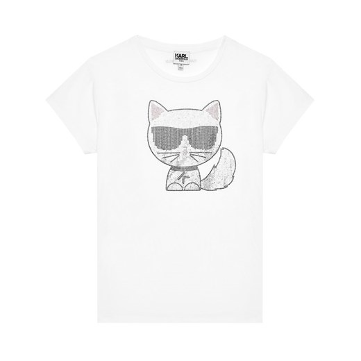 KARL LAGERFELD T-Shirt Z15300 D Biały Regular Fit Karl Lagerfeld 14Y MODIVO