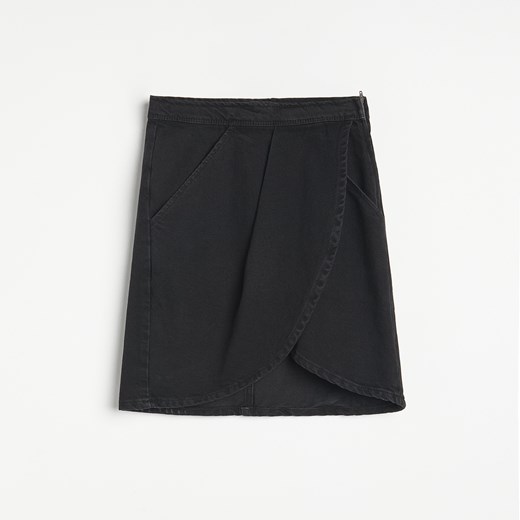 Reserved - Jeansowa spódnica z kieszeniami - Czarny Reserved 38 Reserved wyprzedaż