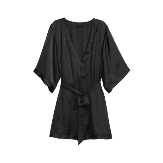  Satynowe kimono  h-m czarny kimono