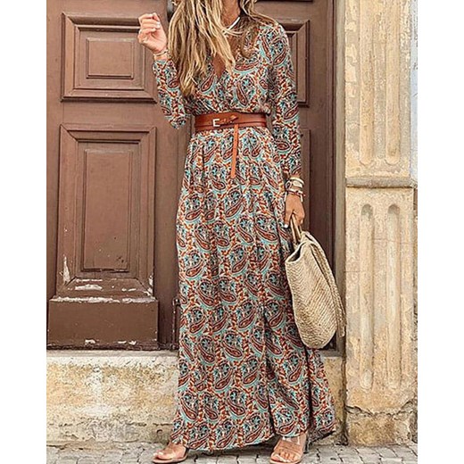 Sukienka Kendallme w stylu boho w serek maxi