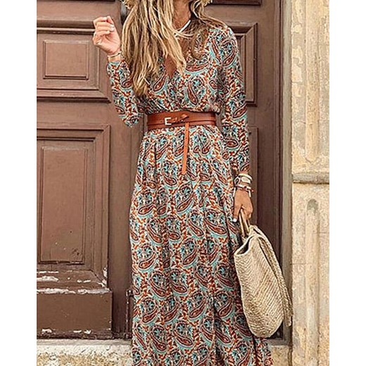 Wielokolorowa sukienka Kendallme maxi