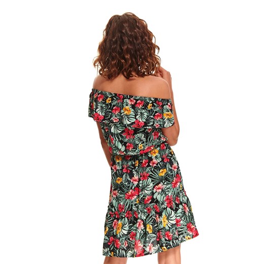 Krótka sukienka z falbanami z printem w tropikalnym stylu Top Secret 34 Top Secret okazyjna cena