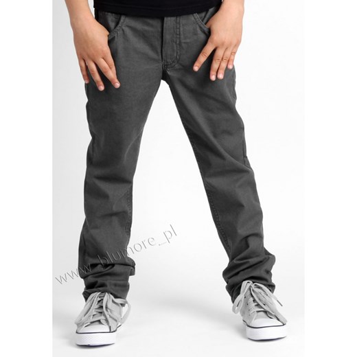 Lekkie spodnie chłopięce rurki slim 104 - 164 Alek blumore-pl bialy bawełniane
