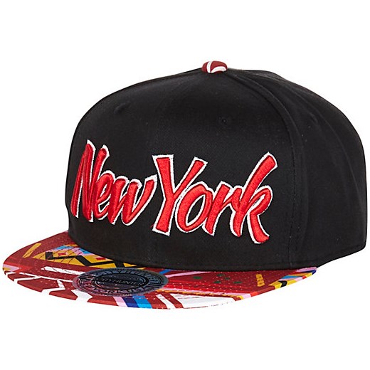 Black New York abstract peak trucker hat river-island czarny 