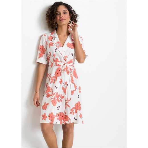 Sukienka Bonprix casual dzienna w kwiaty trapezowa