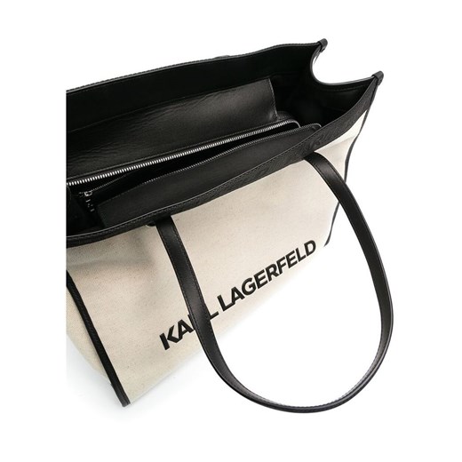 Shopper bag Karl Lagerfeld biała mieszcząca a6 