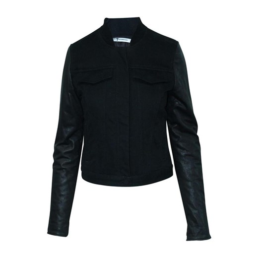 Jacket With Leather Sleeves -Pre Owned Condition Very Good S showroom.pl wyprzedaż