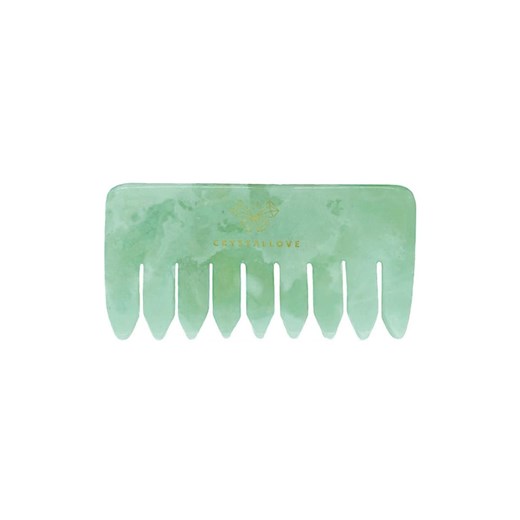 Grzebień z jadeitu do masażu skóry głowy  - (S)10,5 x (W)5 cm Crystallove onesize wyprzedaż Limango Polska