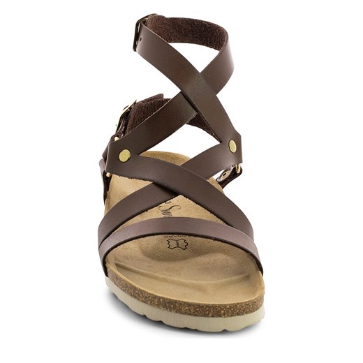 Sandały damskie Sunbay skórzane z klamrą 