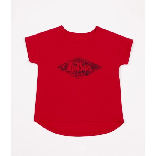 T-shirt dziewczęcy z logo DZ ABBA 4370 RED Lee Cooper 152-158 Lee Cooper