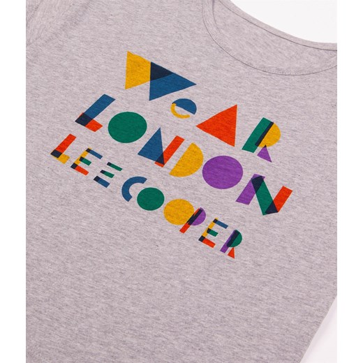 T-shirt dziewczęcy z nadrukiem DZ ADRIA 4369 GREY MELANGE Lee Cooper 128-134 Lee Cooper