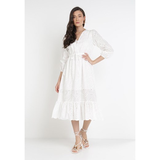 Biała Sukienka Orethaphaura ze sklepu Born2be Odzież w kategorii Sukienki - zdjęcie 112728113