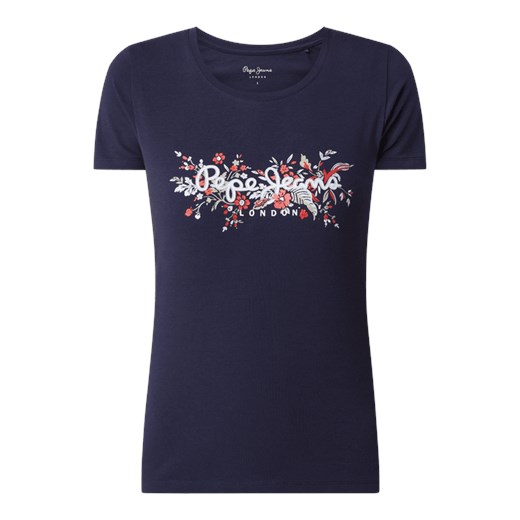 T-shirt z nadrukiem z logo model ‘Begona’ Pepe Jeans XL Peek&Cloppenburg 