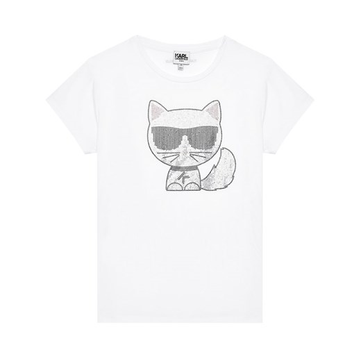 KARL LAGERFELD T-Shirt Z15300 S Biały Regular Fit Karl Lagerfeld 12Y MODIVO