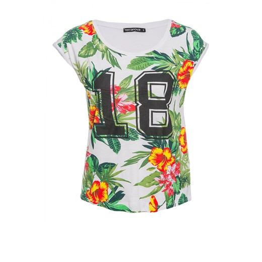 Floral t-shirt with print