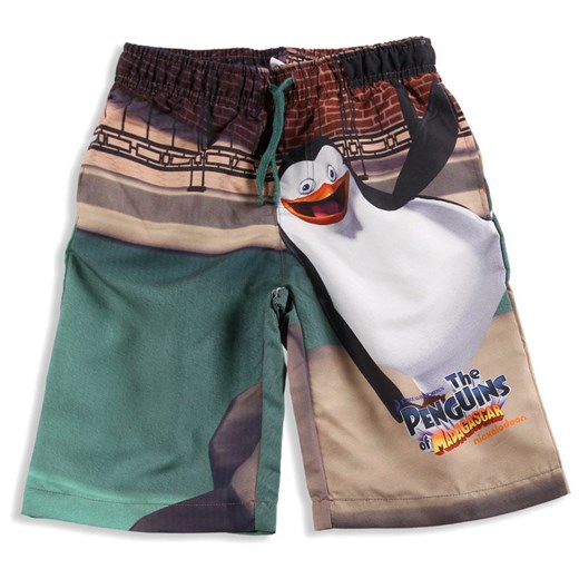 Cool Club, Spodenki kąpielowe chłopięce, Pingwiny z Madagaskaru, rozmiar 98 - Wyprzedaż - ubrania i buty nawet do -50% taniej! smyk-com niebieski chłopięce