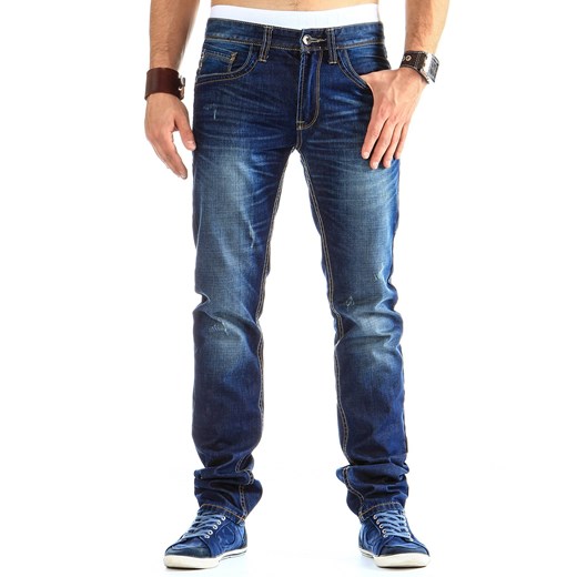 Spodnie (ux0011) dstreet niebieski bawełniane