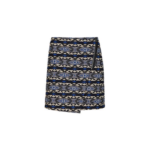 Textured Wrap Mini Skirt  marks-and-spencer szary mini