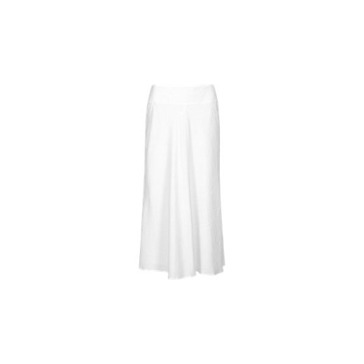 Linen Blend Flared Long Skirt  marks-and-spencer bialy spódnica