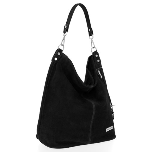 Shopper bag Vittoria Gotti na ramię zamszowa elegancka 
