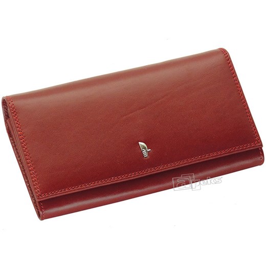 Vecchia portfel damski V-1706/3 apeks-pl czerwony błyszczący