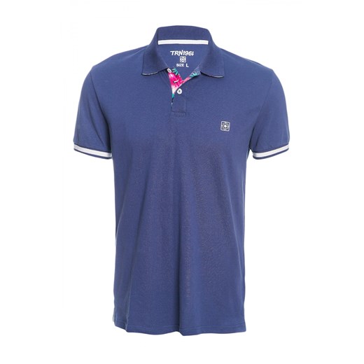Polo shirt with print terranova niebieski polo