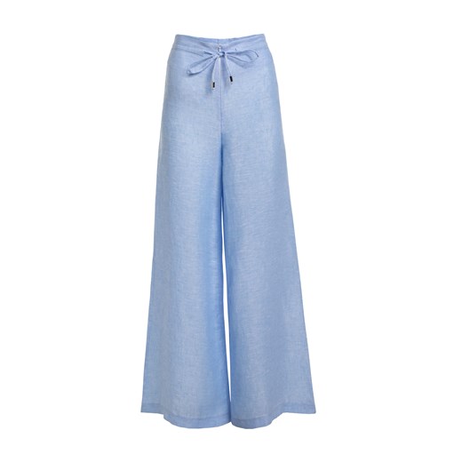 Długie lniane spodnie – niebieskie M S SIDRO