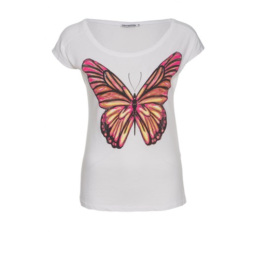 T-shirt with butterfly print terranova bialy nadruki