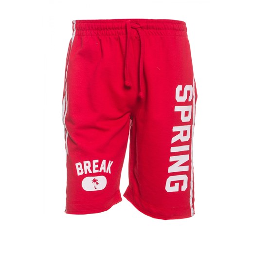 Print Bermuda shorts terranova czerwony nadruki
