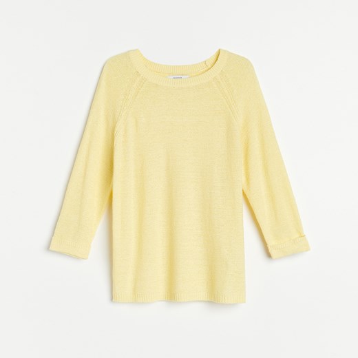 Reserved - Sweter z raglanowymi rękawami - Żółty Reserved L Reserved