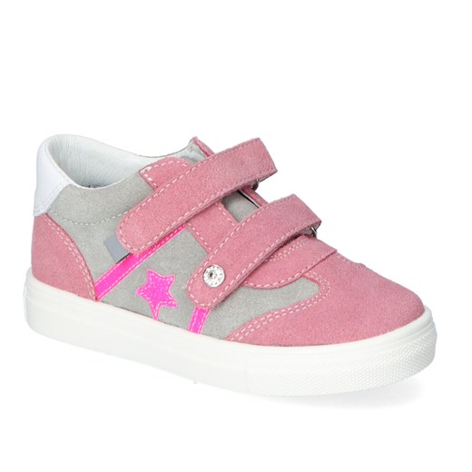 Półbuty Dziewczęce Bartek 11430001 Różowe/Szare zamsz ze sklepu Arturo-obuwie w kategorii Półbuty dziecięce - zdjęcie 113485503