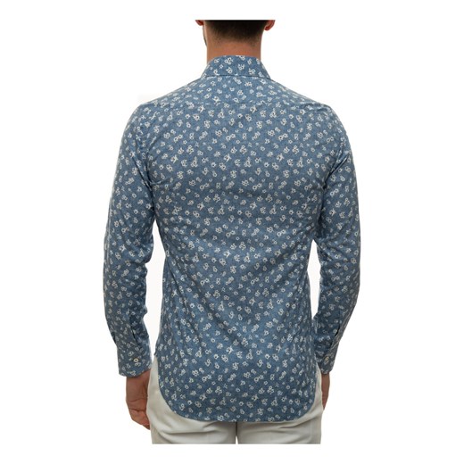 Koszula męska Canali z długimi rękawami w abstrakcyjnym wzorze 