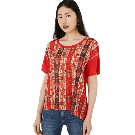 desigual - Desigual T-shirt Kobieta -  LOMBOK  - Czerwony Desigual M Italian Collection