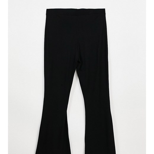 ASOS DESIGN Curve – Czarne spodnie z rozszerzanymi nogawkami-Black 56 Asos Poland